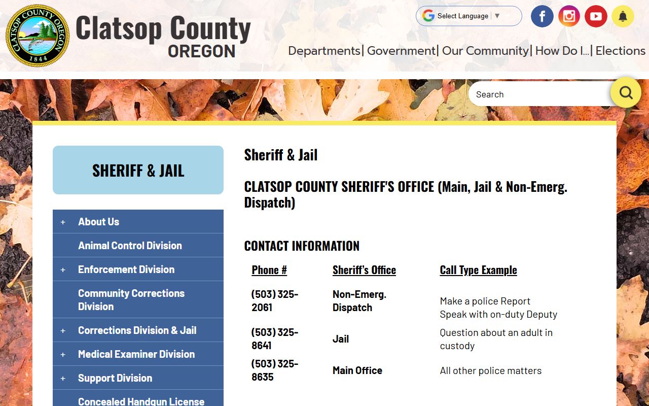 Clatsop County Sheriff office 24 hour booking records