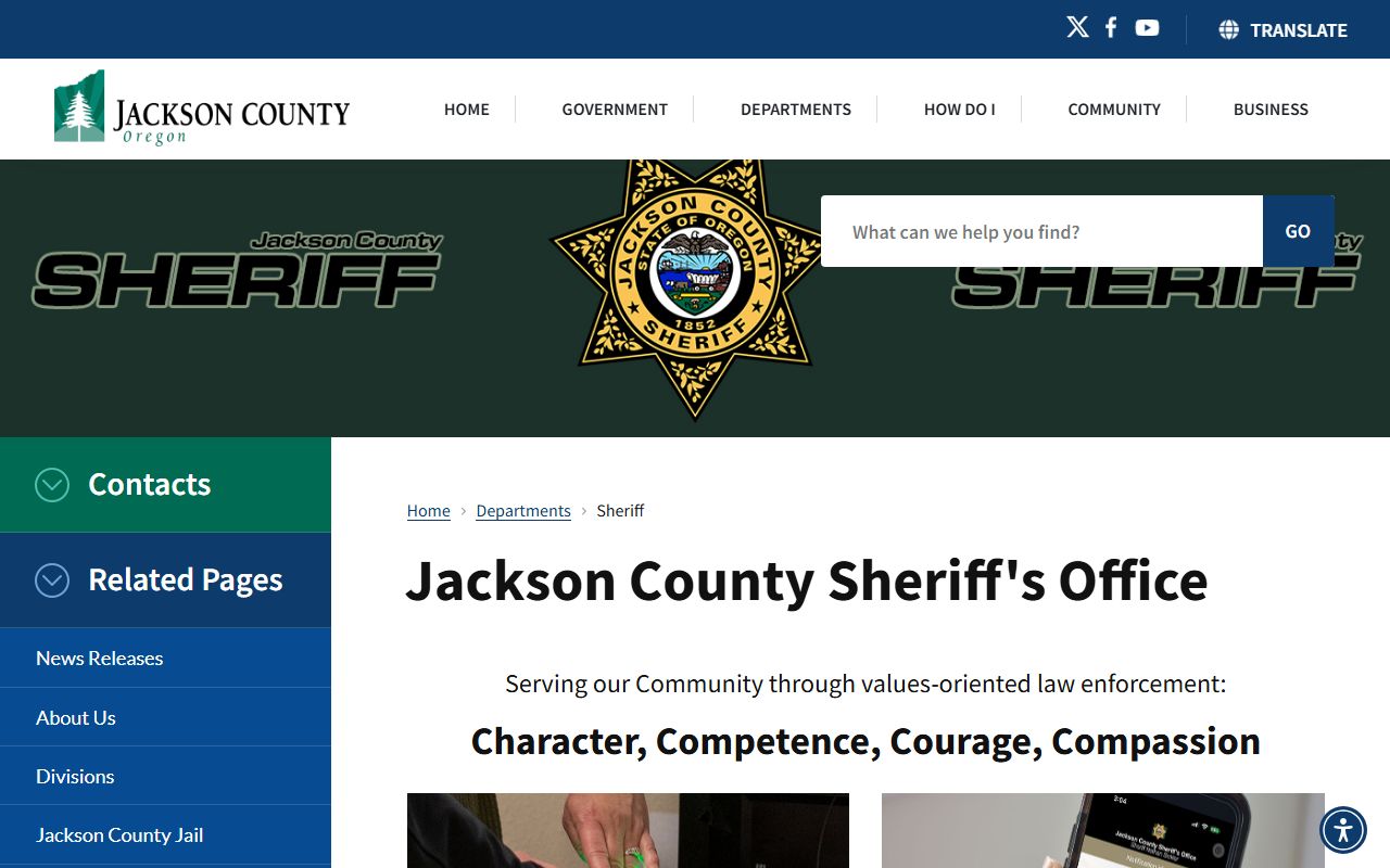 Jackson County Sheriff Office Jackson County 24 hour booking records