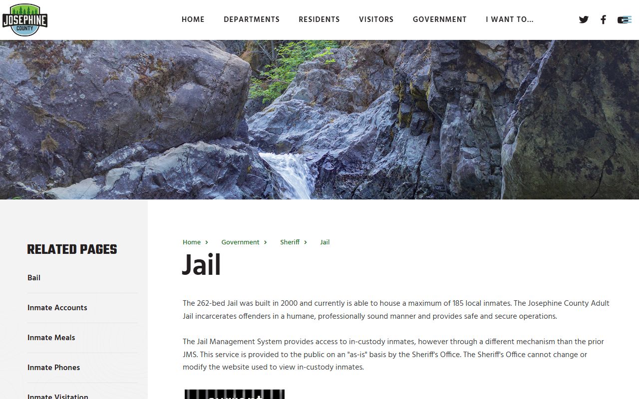 Josephine County Jail Josephine County 24 hour booking records