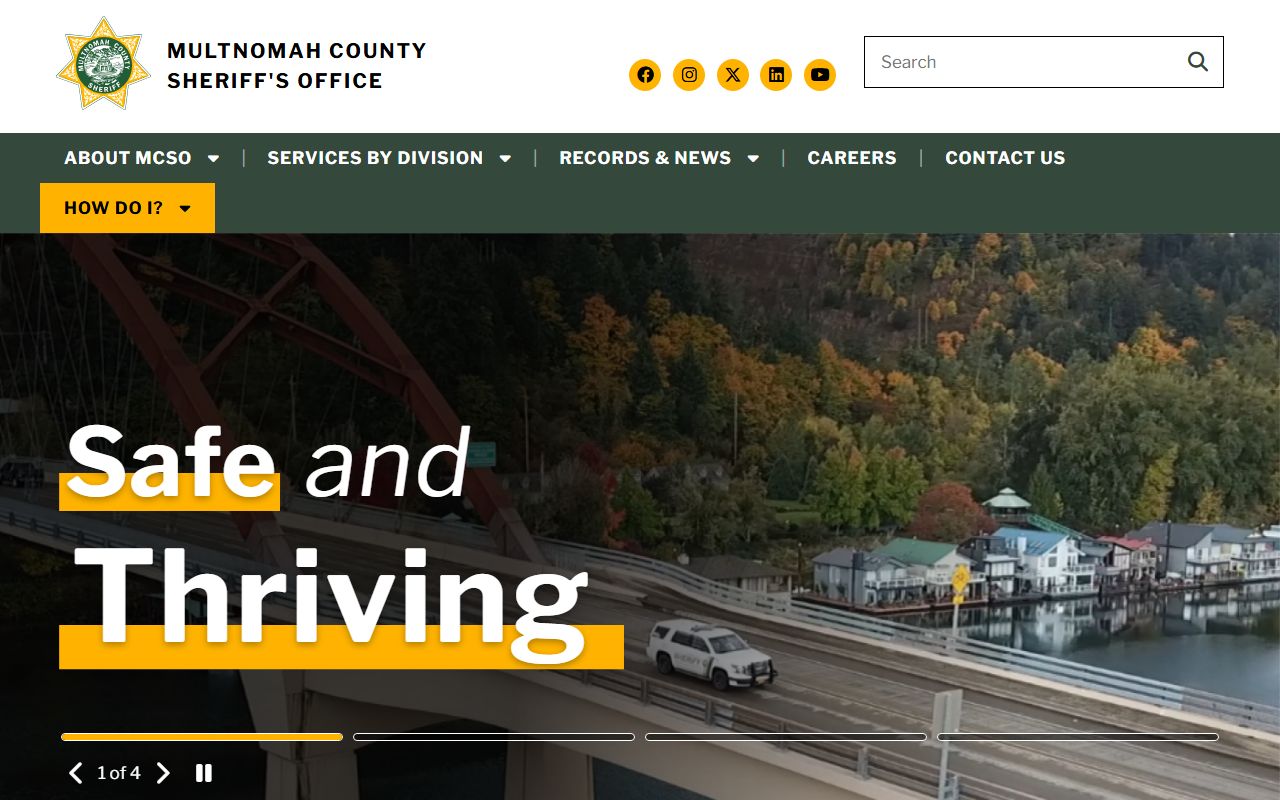 Multnomah County Sheriff office 24 hour booking records Portland