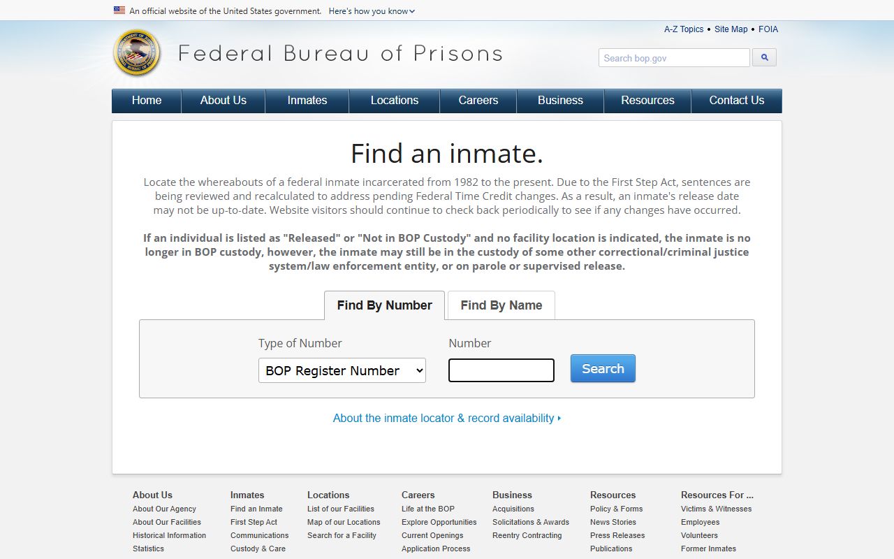 Federal Bureau of Prisons inmate locator Oregon 24 hour booking