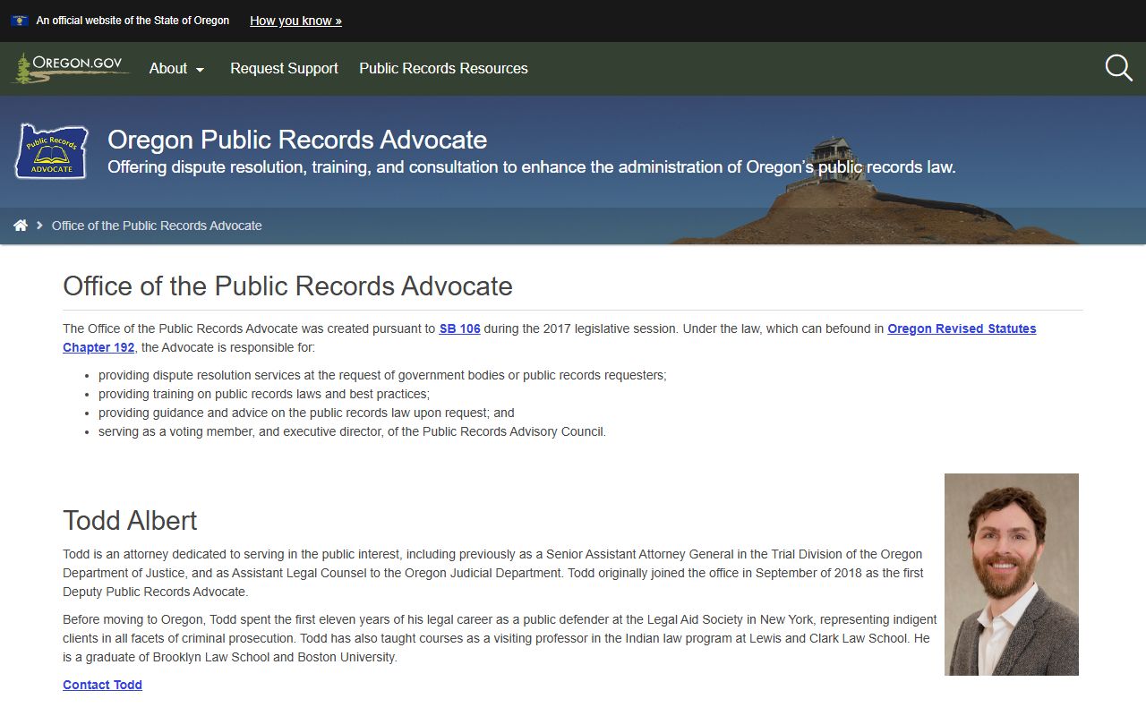 Oregon Public Records Advocate 24 hour booking dispute help